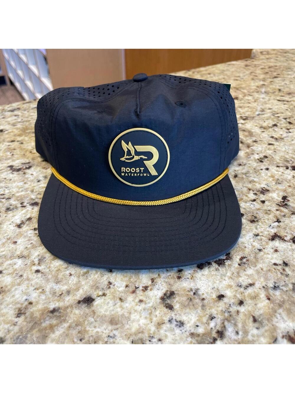 Fieldstone Roost Waterfowl Black Cap with Gold Logo